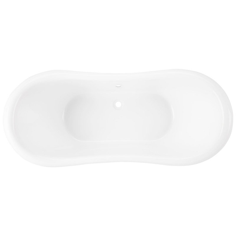 Rosalind 69" Acrylic Pedestal Tub with Pre-Drilled Overflow and Rolled Rim - Less Drain