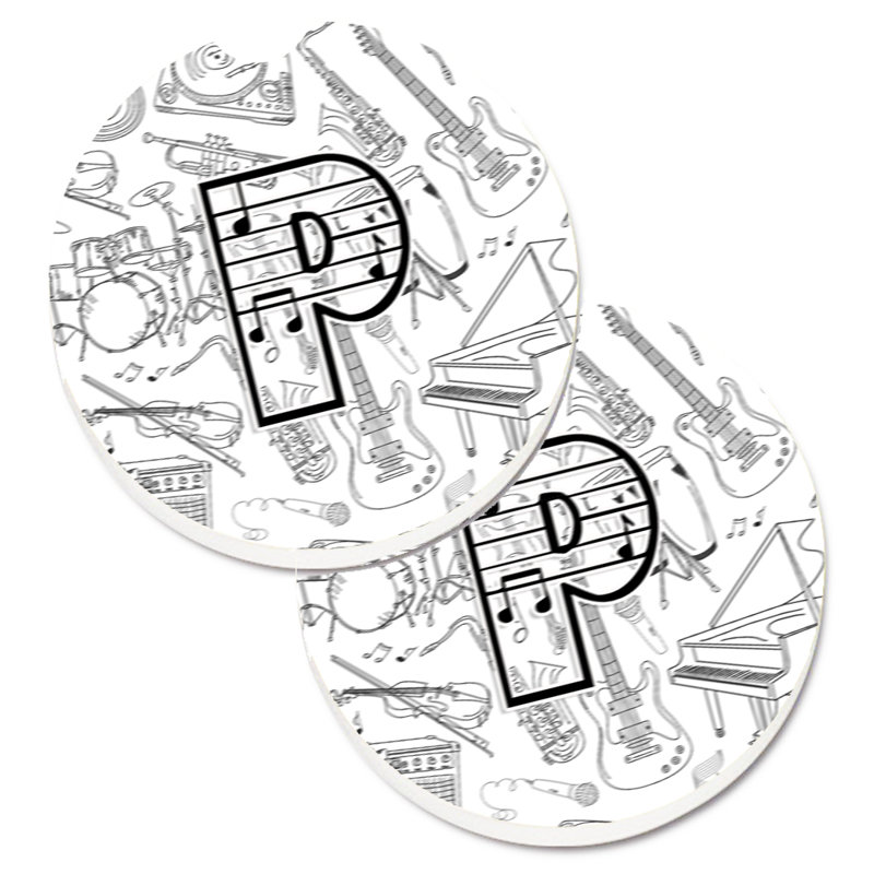 Sous-verre musical letter note, P