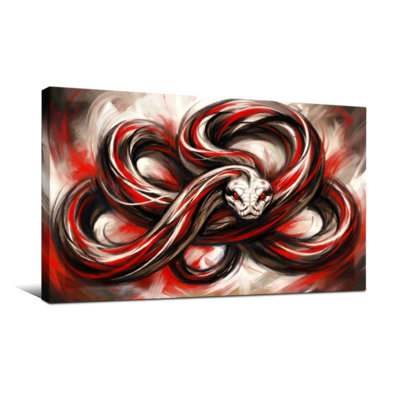 Motif de serpent animaux rouge et noir