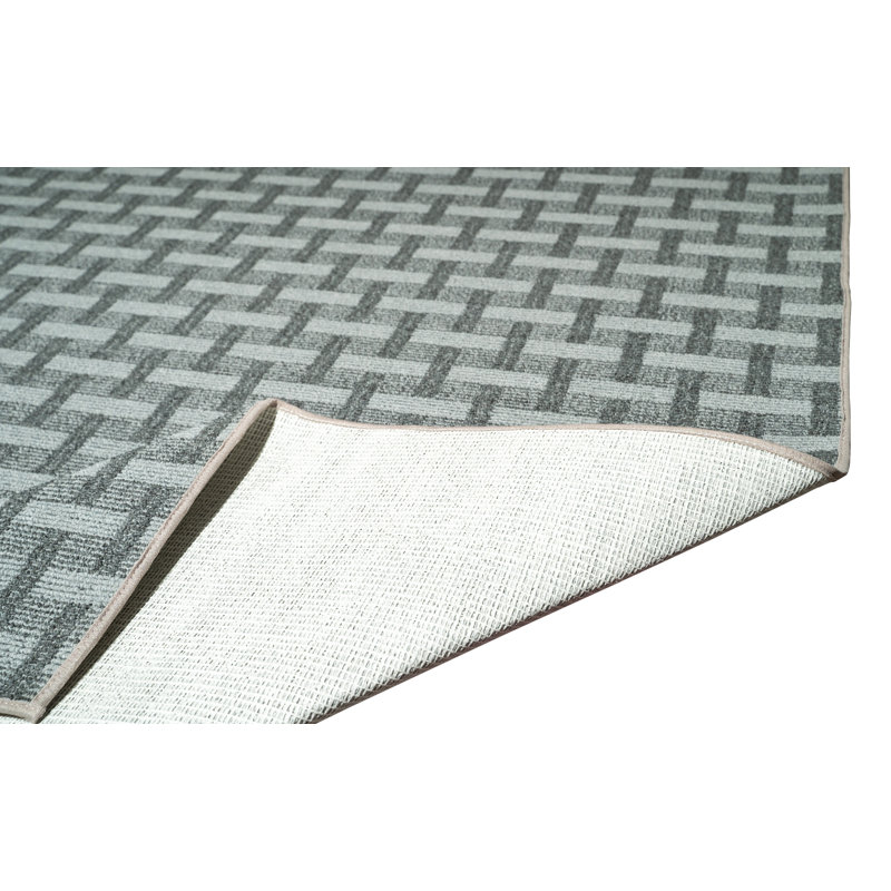 Tapis d'intérieur / extérieur de couleur commerciale Dareus - Gris, Rectangle 11 pi x 16 pi