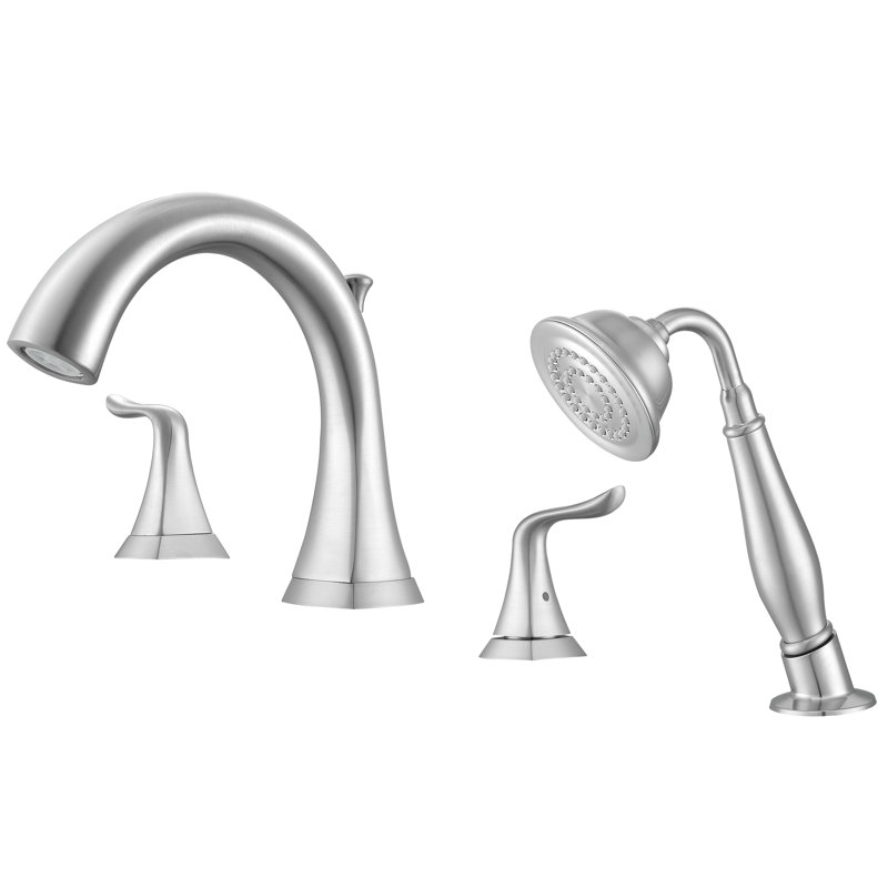 Robinet de baignoire romaine Ancona Scarlett, Nickel brossé