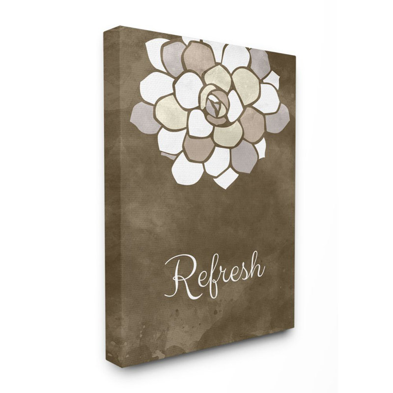« refresh mosaic brown, salle de bain brune design », impression sur toile, Toile tendue, H 20 po x l 16 po x P 1,5 po