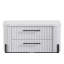 Table de chevet 2 tiroirs - Blanc (USB Type C)