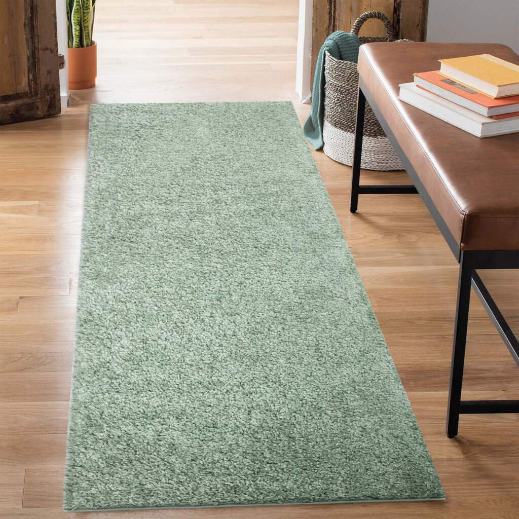 Teppich City Shaggy 500 Hochflor Einfarbig Uni Mint-Grün Weich Flauschig Wohnzimmer Appalachia