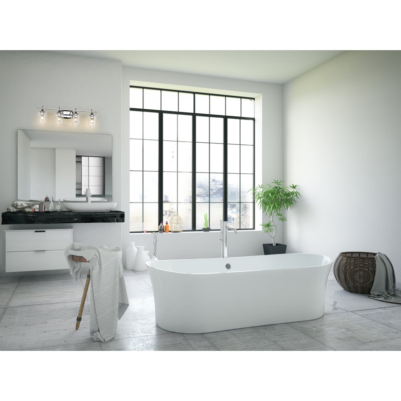 Dahlya 4 - Light Dimmable Vanity Light, Chrome