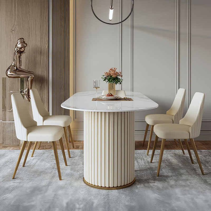 Table de salle à manger blanche, H 29,5 po x L 63 po x l 31,5 po