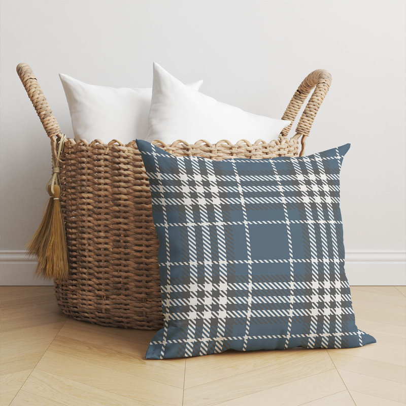 Coussin Christopher, Bleu très foncé, H 16 po x l 16 po