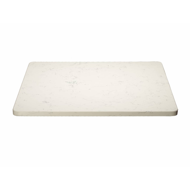 Quartz Rectangular Beveled Edge Table Top, 0.75" H x 48" W x 30" D