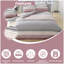 Geometric Polycotton Duvet Cover Set with Pillowcases - Lightweight Bedding in Single, Double & King Standard UK-1233386861-1233386862