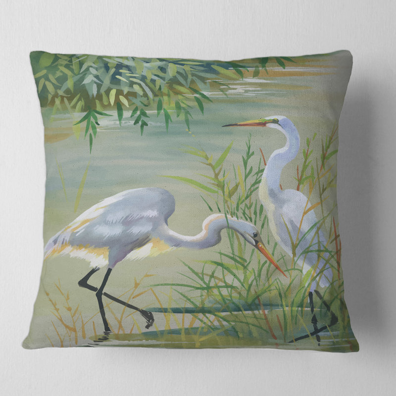 Coussin Heron Birds I - Traditional, 18" x 18"