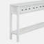 Console rustique en bois avec deux tiroirs de taille différente et une tablette inférieure-498259551
