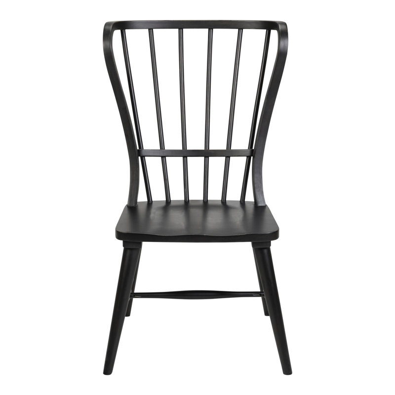 Chalita Windsor Back Side Chair - Black, Black