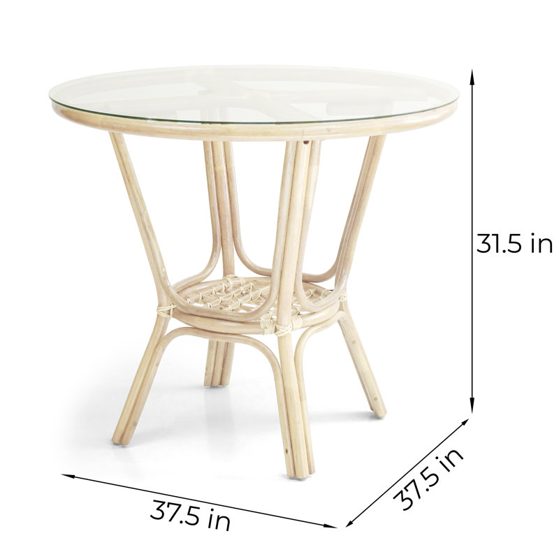 Ensemble repas rond 37,5 po Cherylleigh, Blanc