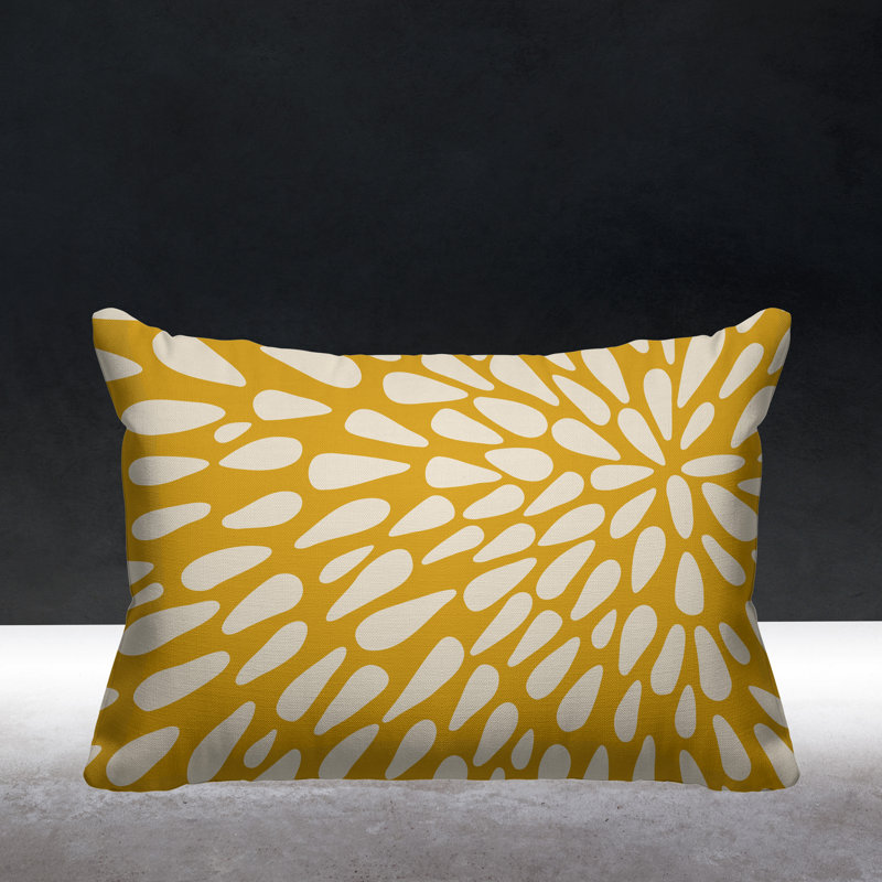 Housse de coussin d'extérieur et insert, Jaune