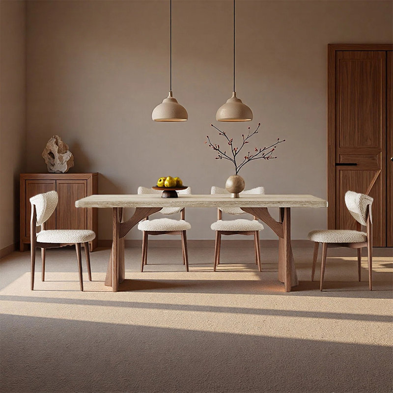 Ensembles de table de salle à manger Modern Fashion, H 30,31 po x l 62,99 po x P 31,49 po, 5 pièces: table, 4 chaises