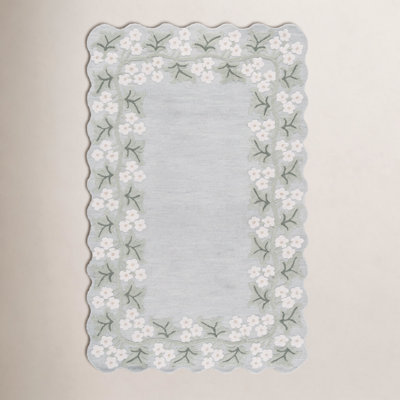Hand-Tufted Wool Floral Rug