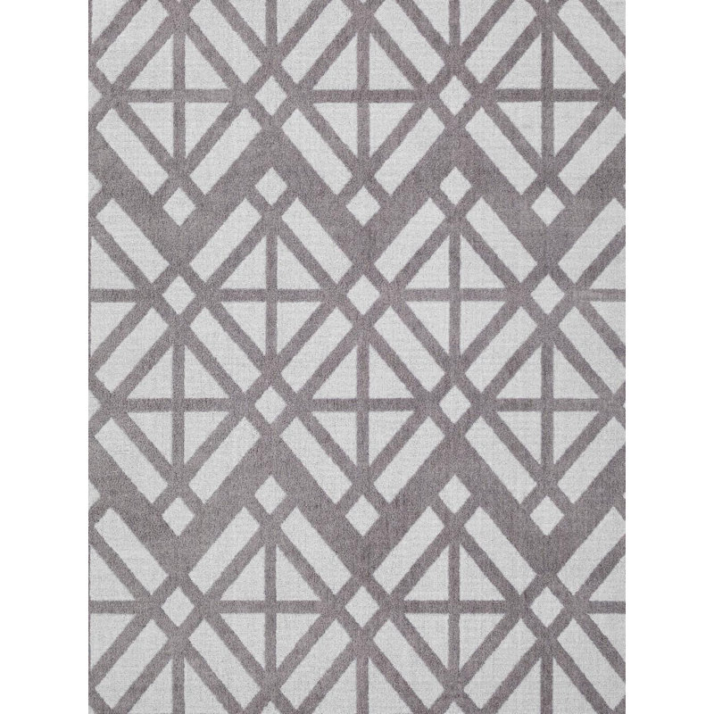 Urbano Geometric Area Rug in Gray, Rectangle 5' x 7'2"