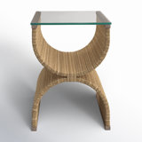 Vida Glass Top End Table