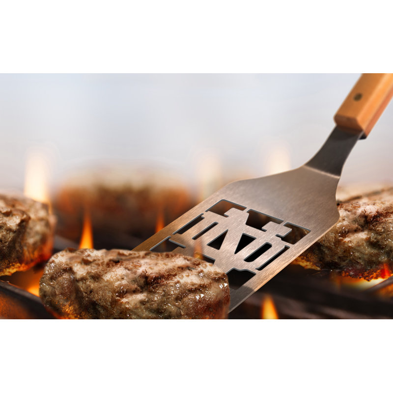Louisiana State University Tigers Stainless Steel BBQ Tool Set with Maple Handles