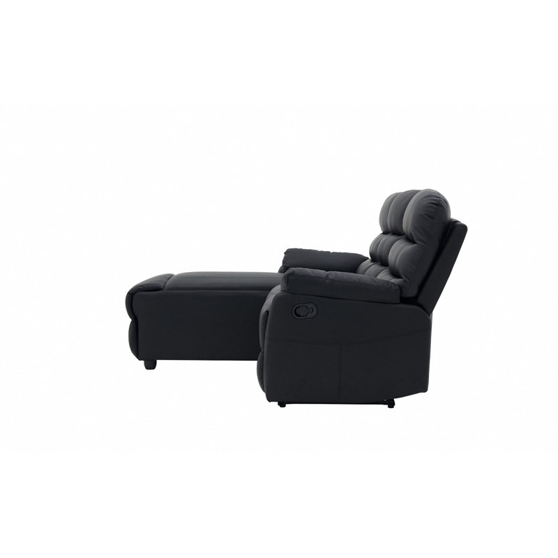 Carter 3 Seater Faux Leather Reclining Sofa, Right