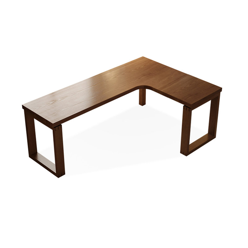 Bureau rectangulaire en bois massif brun noisette, H 29,53 po x l 78,74 po x P 55,12 po, Retour à droite