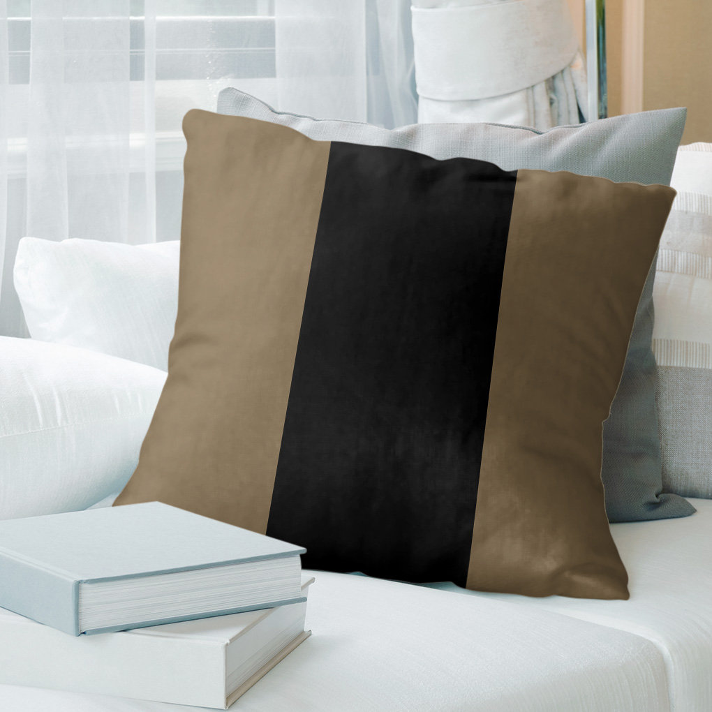 Black suede shop throw pillows