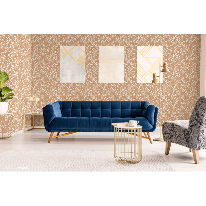 Apollina Leaf Trail 10m x 53cm Wallpaper Roll, Bronze