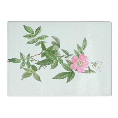 Tempered Glass a Boursault Rose Chopping Board
