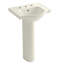 Veer™ Ceramic Pedestal Bathroom Sink with Overflow-10942341-19195676-46044463
