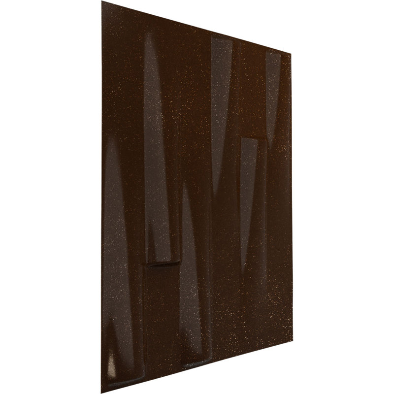 Panneau mural décoratif 3D EnduraWall Hamilton, l 19 5/8 po x H 19 5/8 po, brun mystique métallique texturé (couvre 2,67 pieds carrés)