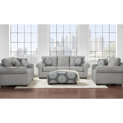 Valerie 2Pc Sofa & Loveseat, Cloud Gray