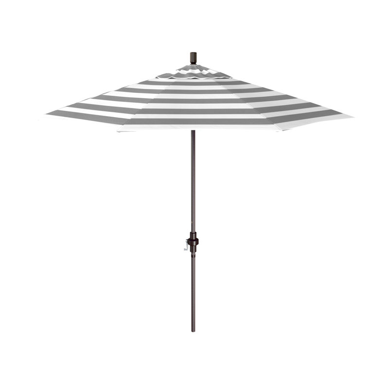 Parasol de marché Aysegul, Rayure Cabana grise / blanche