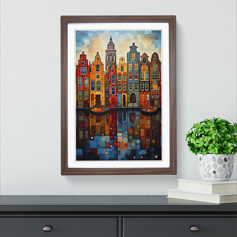 Amsterdam Modern - Framed Print, Walnut, 64cm H x 46cm W x 2cm D