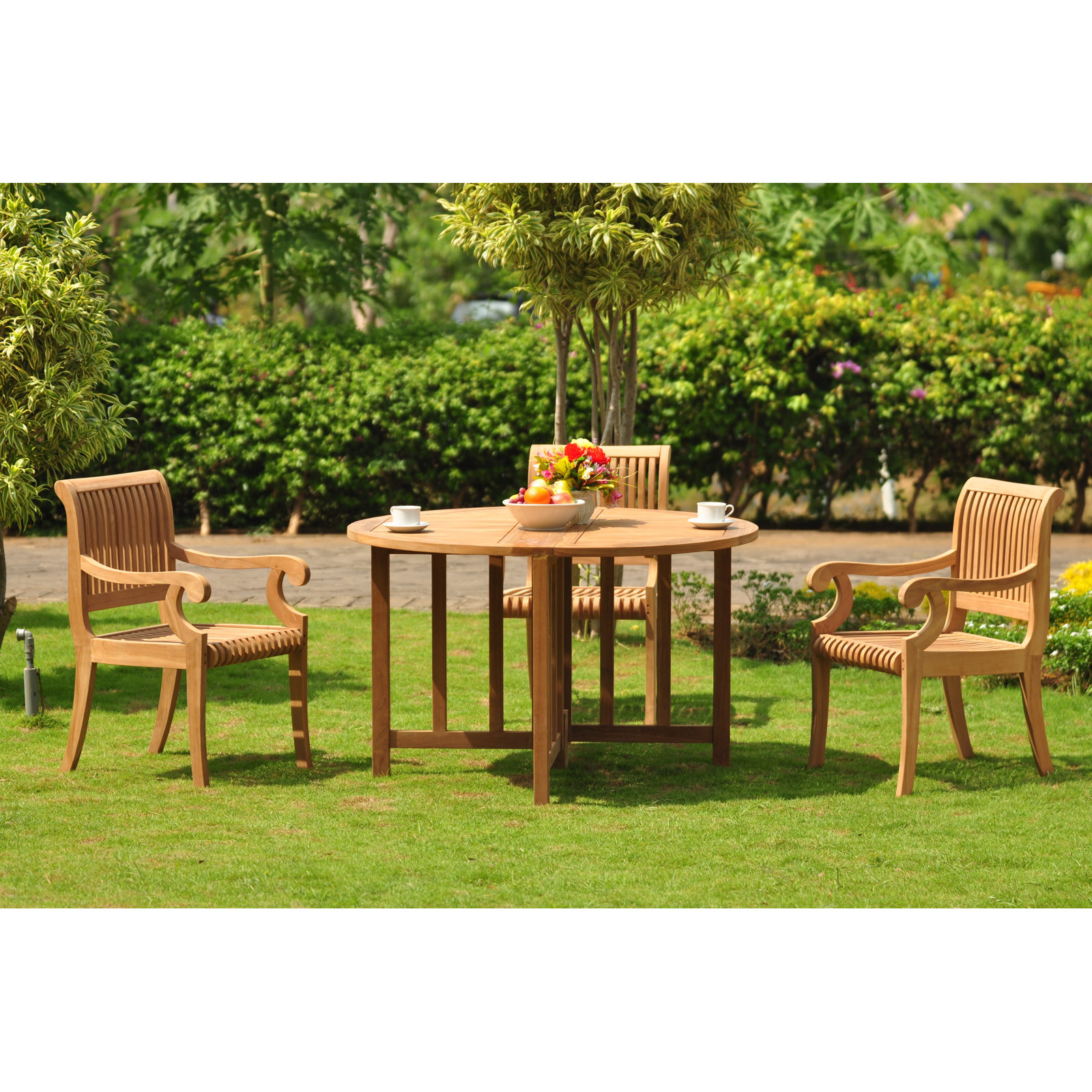 Massenburg 48" Teak Patio Dining Set