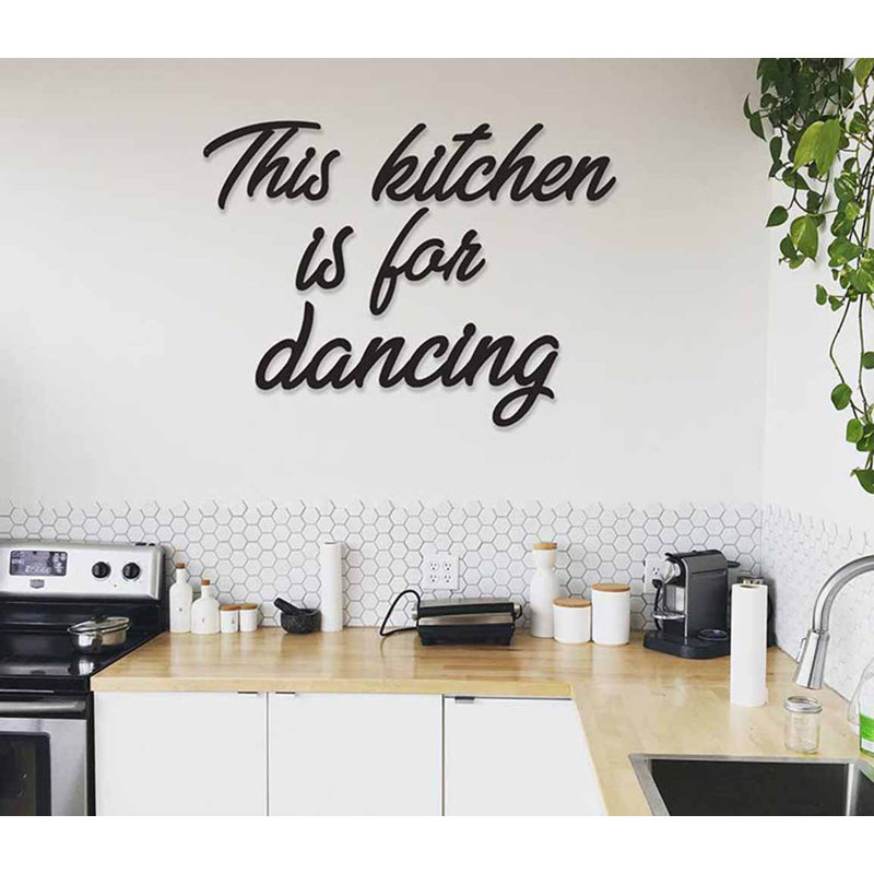 Typography Wall Decor on Metal