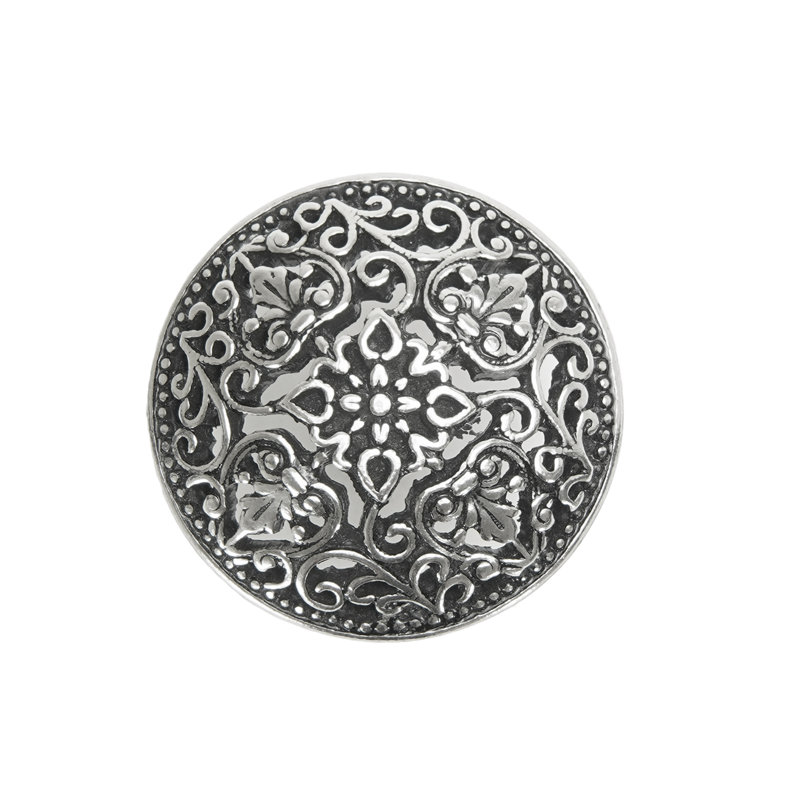 Juliane Grace large knob in Gilded Mercury, Silver
