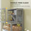 3 Tier Wooden Hamster Cage with Hut Wheel Ramps 80 x 50 x 84 cm