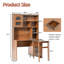 Bureau d'ordinateur Thane avec plateau pivotant, tiroir et armoires-1777056041