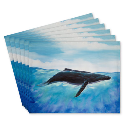 Blue Whale Polyester Boltwood Set of 6 | Home Decor Essential
