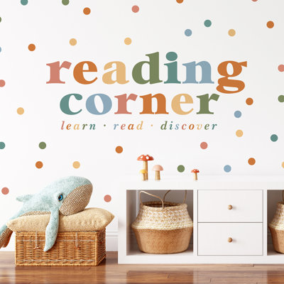 Reading Corner Multicolor Wall Quote Decals