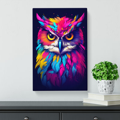 Owl Minimalism Art No.2 - Wrapped Canvas