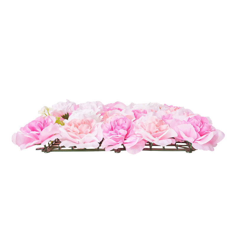 12 panneaux muraux de fleurs 3D 15 x 15 en tapis floral artificiel pour le mariage et l'intimité