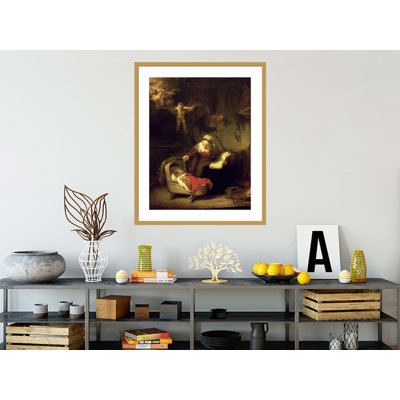 La Sainte Famille par Rembrandt van Rijn - Estampe numérique encadrée