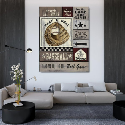 Trinx Spivey, Linda Gallery Wrapped Canvas Art Titled: Baseball All Stars LS1771