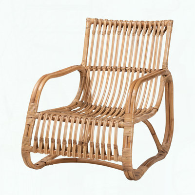 Chaise d'appoint en rotin naturel, style bohémien et fabriquée à la main