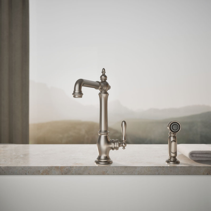 Artifacts® Single Handle Kitchen Sink Faucet with Accessories, Oil Rubbed Bronze