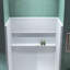 Ensemble de douche l 60 po x P 32 po x H 77 po avec panneaux de douche blancs de Carrare et base de douche blanche-128835183-128835182