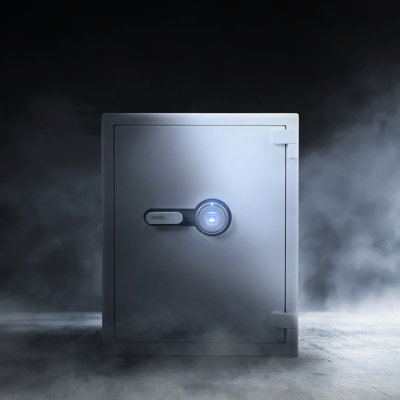 4.48 Cubic Ft Biometric Safe In White - Fire Resistance Up To 1200F For 0.5 Hour, Ample Storage Documents, Jewelry, Cash & Valuables, Advanced Fingerprint Security, Robust Steel Construction, Secure