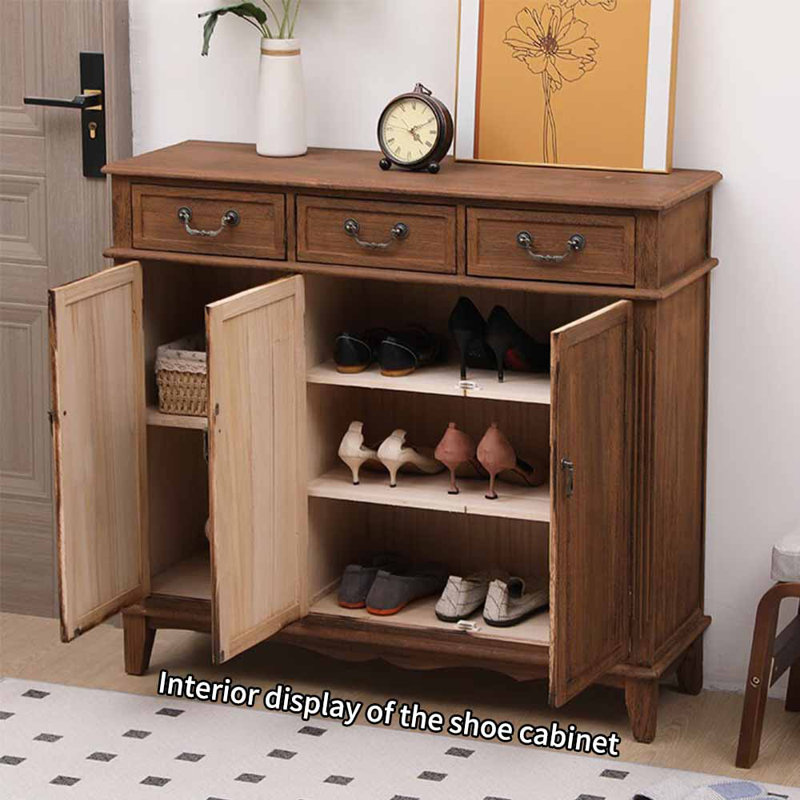 Armoire à chaussures de style européen à l'entrée, Brun