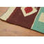 Tapis carré kilim en laine à tissage plat 6 x 6